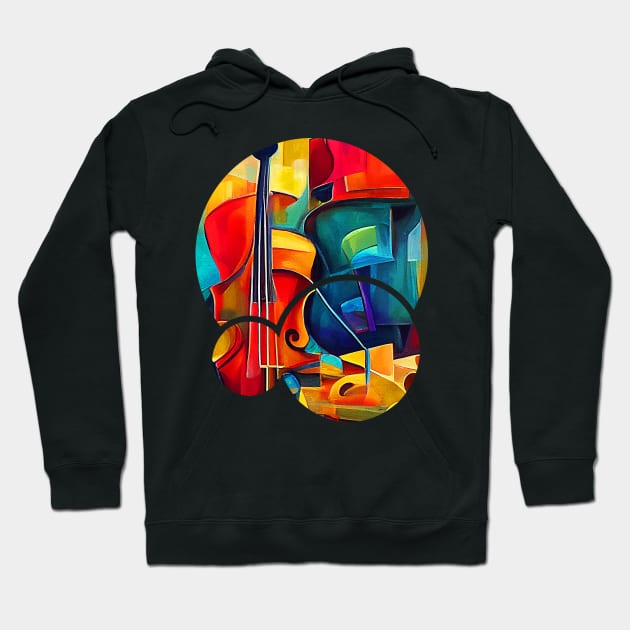 Abstract Violin Paintings, Musical Instrument jazz Hoodie by fachtali